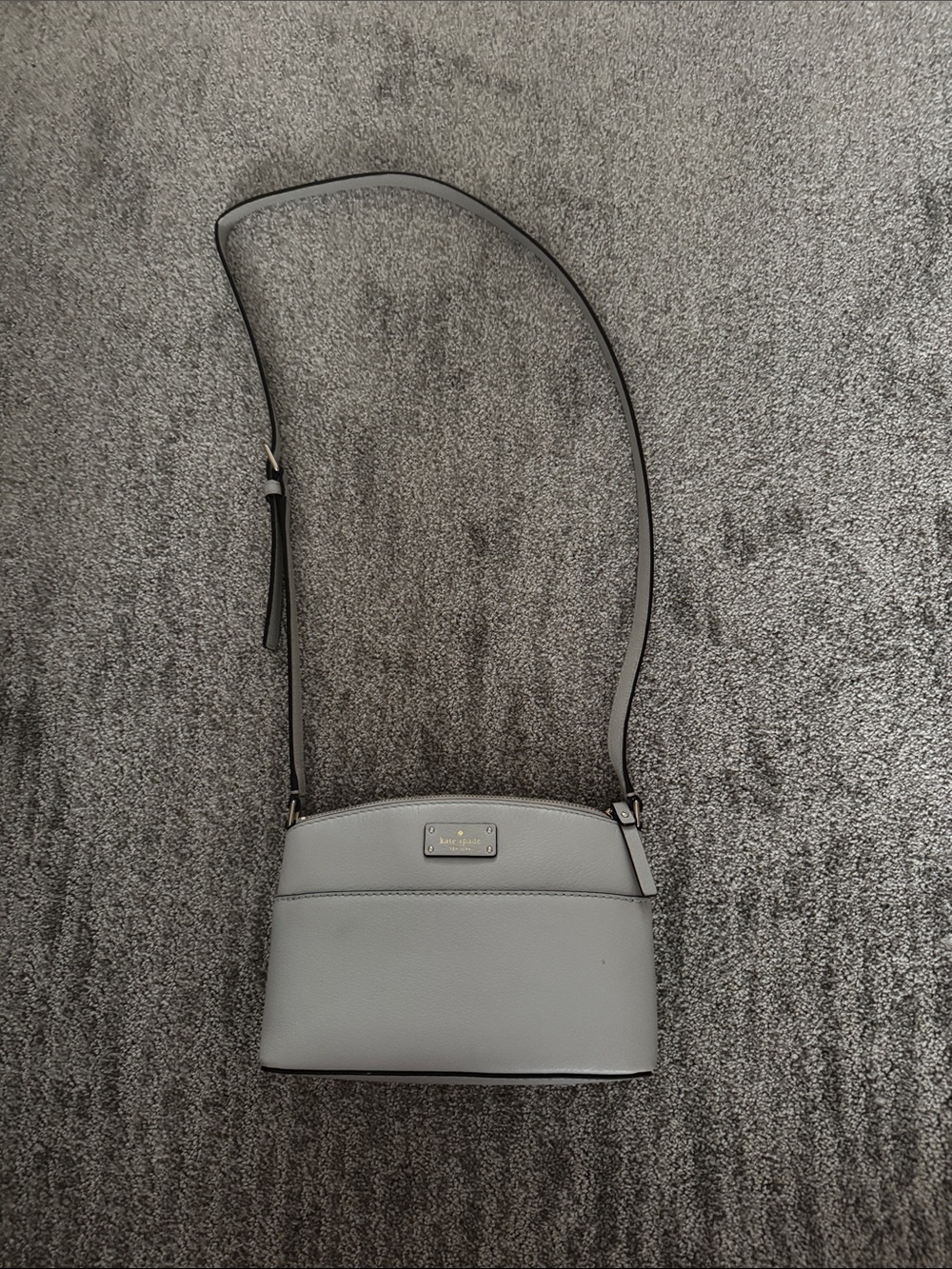 kate spade Pebbled Gray Crossbody Bag